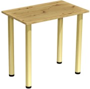 Stół stolik 80x50 Dąb Artisan złote nogi