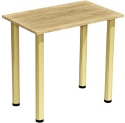 Stół stolik 80x50 Dąb Craft Złoty złote nogi
