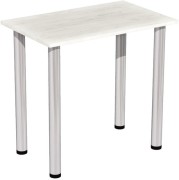Stół stolik 80x50 dąb craft biały nogi chromowane