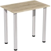Stół stolik 80x50 dąb craft szary nogi chromowane