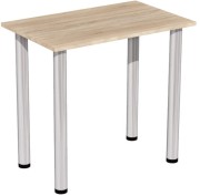 Stół stolik 80x50 dąb sonoma nogi chromowane