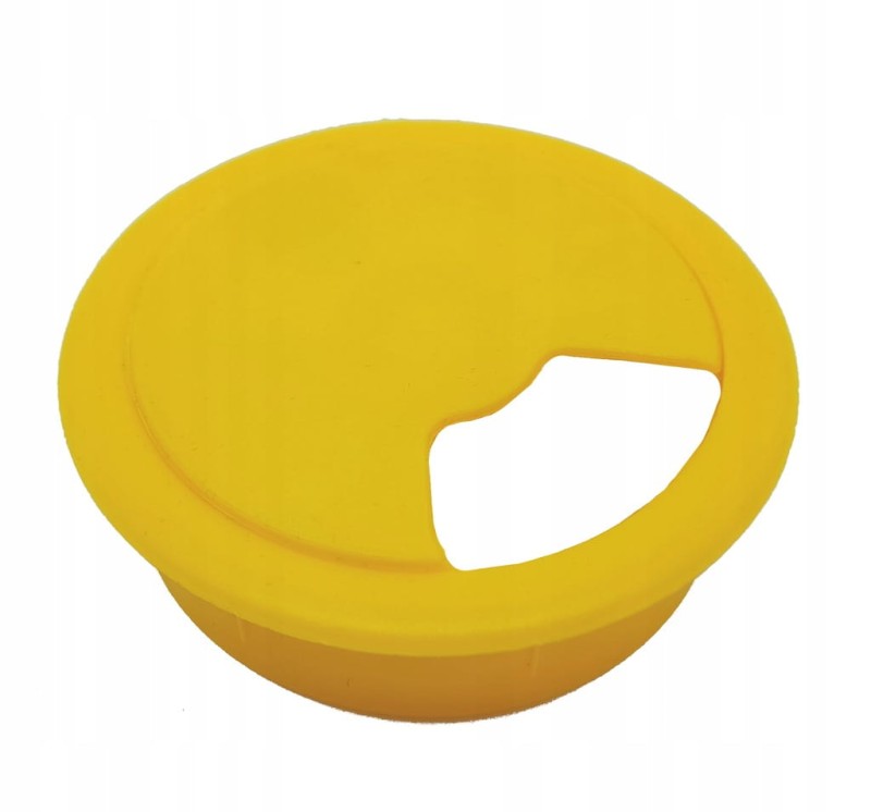 PRZEPUST KABLOWY MEBLOWY NA KABLE 6cm ŻÓŁTY