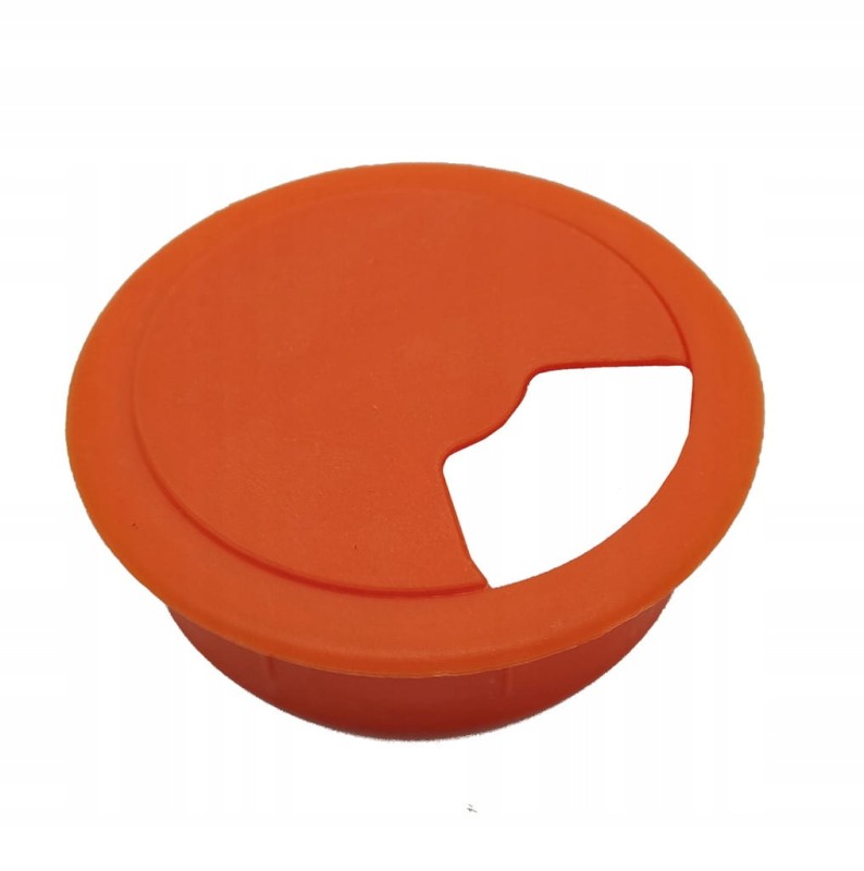 PRZEPUST KABLOWY MEBLOWY NA KABLE 6cm POMARAŃCZOWY