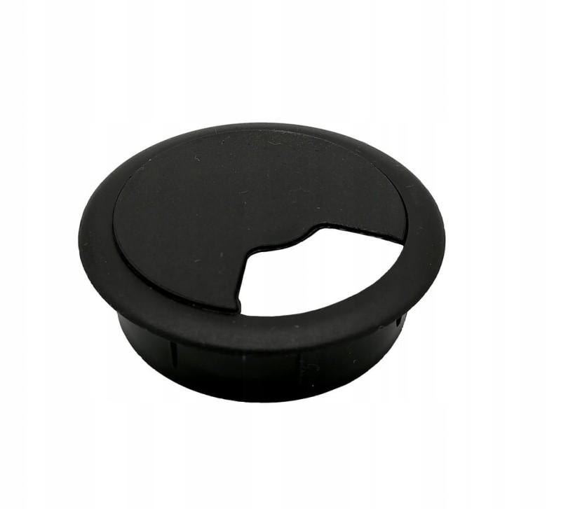 PRZEPUST KABLOWY MEBLOWY NA KABLE 6cm CZARNY