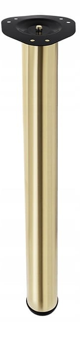 NOGA MEBLOWA OKRĄGŁA DO STOLIKA STOŁU BLATU ZŁOTA 1 sztuka