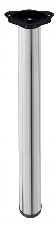 NOGA MEBLOWA OKRĄGŁA DO STOLIKA STOŁU BLATU SREBRNA CHROM CHROMOWANA 1 szt