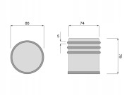 STOPER DO DRZWI ODBOJNIK ODBÓJ "V" PODŁOGOWY WOLNOSTOJĄCY WYSOKI PATYNA