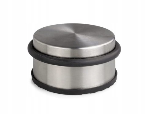 STOPER DO DRZWI ODBOJNIK ODBÓJ "V" PODŁOGOWY WOLNOSTOJĄCY NISKI CHROM