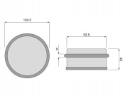 STOPER DO DRZWI ODBOJNIK ODBÓJ "V" PODŁOGOWY WOLNOSTOJĄCY NISKI CHROM