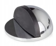 ODBOJNIK ODBÓJ DRZWI PODŁOGOWY "V" SAMOPRZYLEPNY OKRĄGŁY CHROM