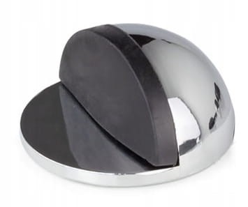 ODBOJNIK ODBÓJ DRZWI PODŁOGOWY "V" SAMOPRZYLEPNY OKRĄGŁY CHROM