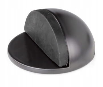 ODBOJNIK ODBÓJ DRZWI PODŁOGOWY "V" SAMOPRZYLEPNY OKRĄGŁY CZARNY