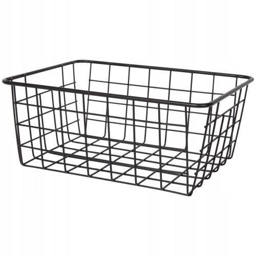 KOSZ METALOWY DO PRZECHOWYWANIA 35x28x14 DUŻY GLAMOUR CZARNY