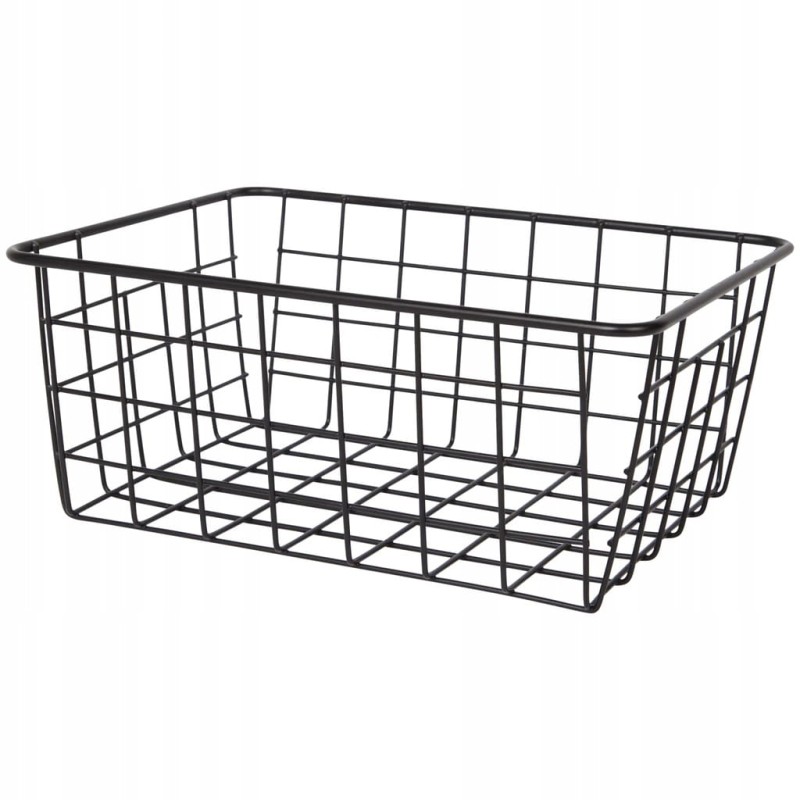 KOSZ METALOWY DO PRZECHOWYWANIA 35x28x14 DUŻY GLAMOUR CZARNY