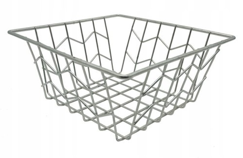 KOSZYK KOSZ METALOWY NA OWOCE WARZYWA MAŁY SREBRNY