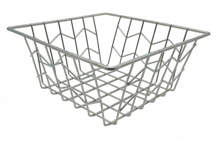 KOSZYK KOSZ METALOWY NA OWOCE WARZYWA MAŁY SREBRNY