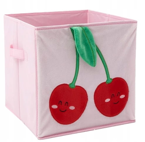 KOSZ POJEMNIK ZABAWKI UBRANIA PRANIE RÓŻOWY WIŚNIE