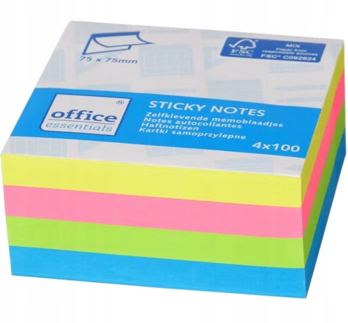 BLOK KARTECZEK SAMOPRZYLEPNYCH KARTECZKI 400szt