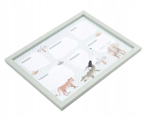 TABLICA SUCHOŚCIERALNA SZKOLNA DO SZKOŁY DLA DZIECKA 43x33 MIĘTOWA