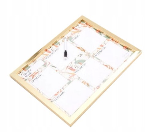 TABLICA SUCHOŚCIERALNA SZKOLNA DO SZKOŁY DLA DZIECKA 43x33 ZŁOTA