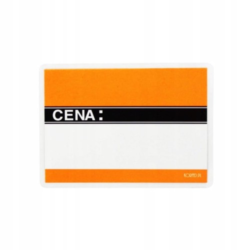 CENÓWKI LAMINOWANE A8 CENA PISANA 10szt POMARAŃCZ