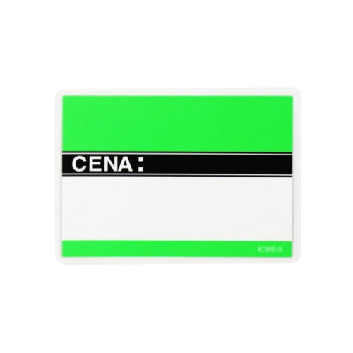 CENÓWKI LAMINOWANE A8 CENA PISANA 10szt ZIELONE