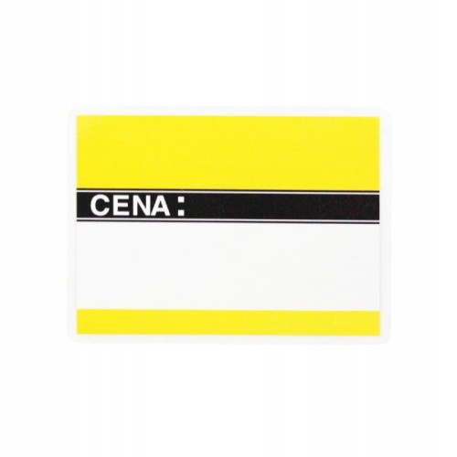 CENÓWKI LAMINOWANE A7 CENA PISANA 10szt ŻÓŁTE