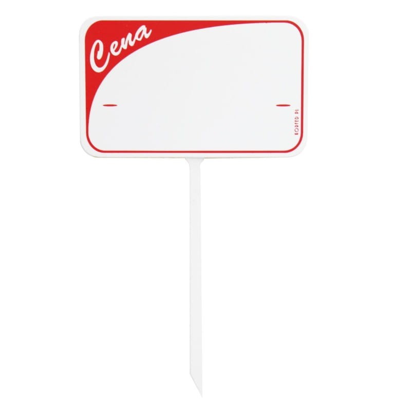 ETYKIETA PLASTIKOWA WTYKACZ ZE SZPILKĄ CZERWONY 1