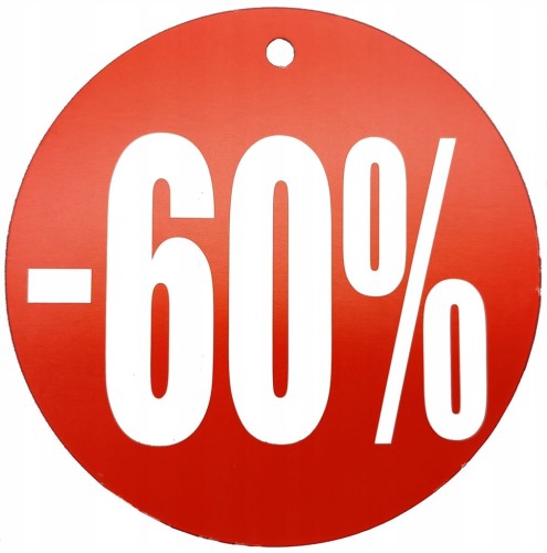 ETYKIETA PROMOCYJNA PRZECENA -60% KÓŁKO 24cm 1szt
