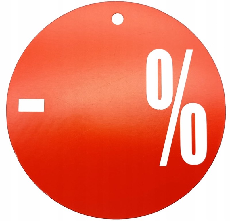 ETYKIETA PROMOCYJNA PRZECENA -% KÓŁKO 24cm 1szt