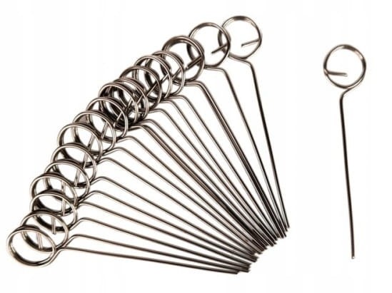 SZPILKI METALOWE DO ETYKIET CEN MIĘS 7cm 20szt