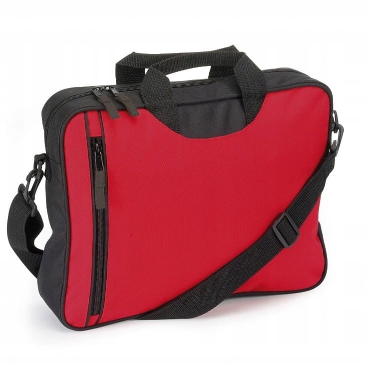 TORBA NA DOKUMENTY LAPTOPA Z ZAMKIEM CZERWONA