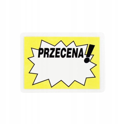 CENÓWKI LAMINOWANE A7 PRZECENA 10szt ŻÓŁTE
