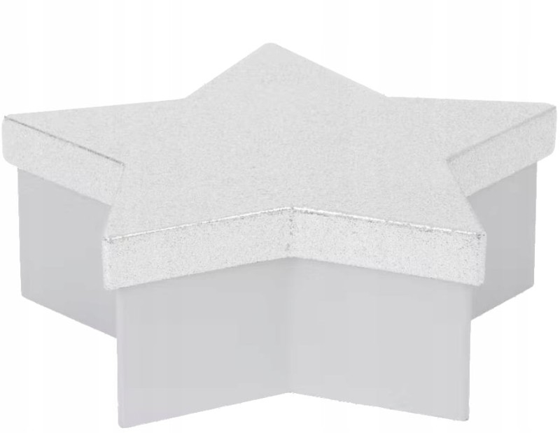 PUDEŁKO PREZENTOWE NA PREZENT GWIAZDKA SREBRNA SREBRNE 22cm