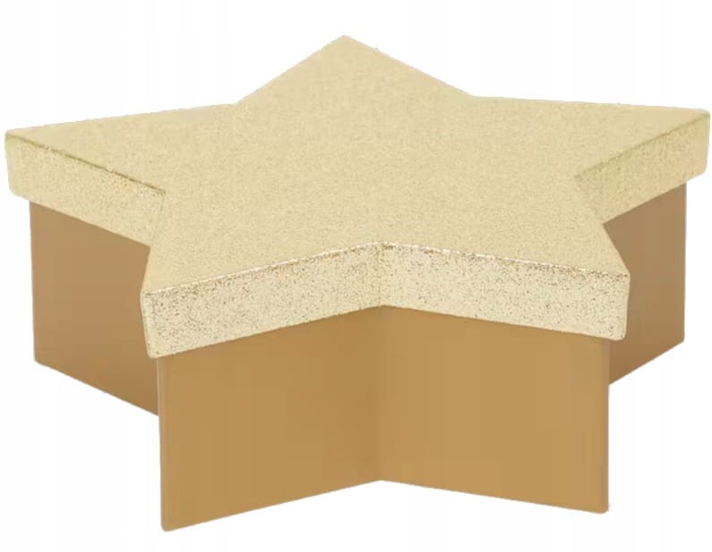 PUDEŁKO PREZENTOWE NA PREZENT GWIAZDKA ZŁOTA ZŁOTE 22cm