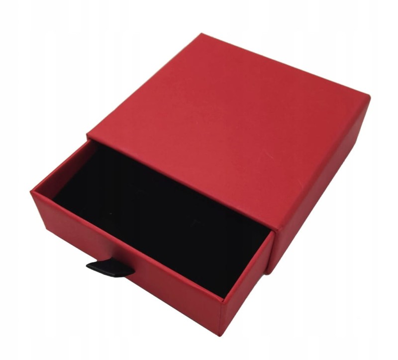 PUDEŁKO PIERŚCIONEK KOLCZYKI NA PREZENT CZERWONE