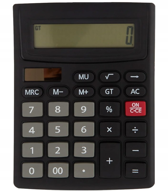 KALKULATOR BIUROWY NA BIURKO 12 CYFROWY CZARNY