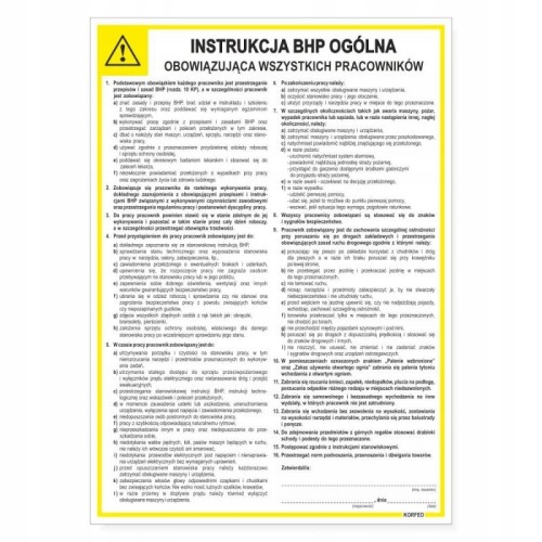 INSTRUKCJA BEZPIECZEŃSTWA I HIGIENY PRACY BHP