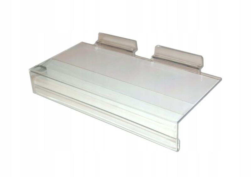 PÓŁKA PLEXI DO PŁYTY PANELU MDF SHOPWALL Z CENÓWKĄ