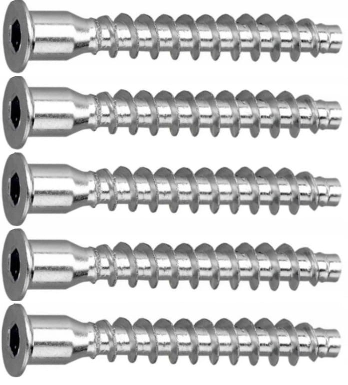 KONFIRMAT WKRĘT MEBLOWY 6,4 mm x 50 mm 100 sztuk