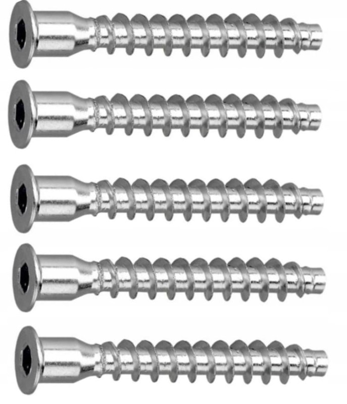 KONFIRMAT WKRĘT MEBLOWY 6,4 mm x 50 mm 50 sztuk