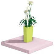 Różowy kwietnik wiszący na ścianę półeczka pod kwiatek dla dziewczynki