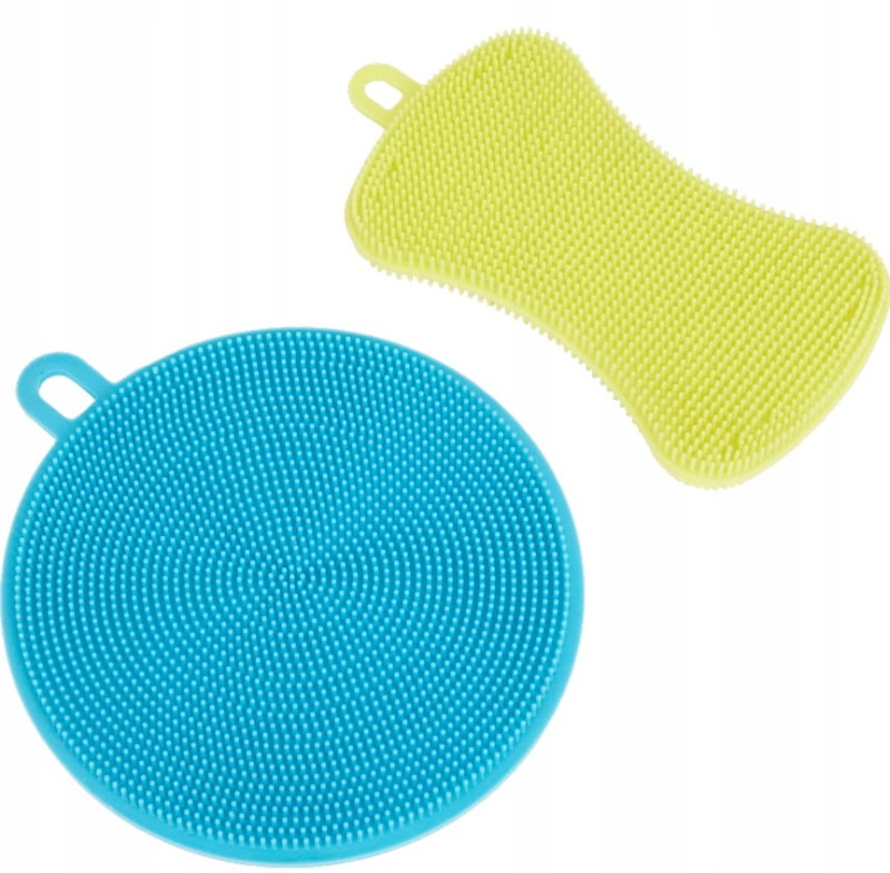 2 szt GĄBKA GĄBKI SILIKONOWE DO CZYSZCZENIA DO KURZU NACZYŃ UNIWERSALNE