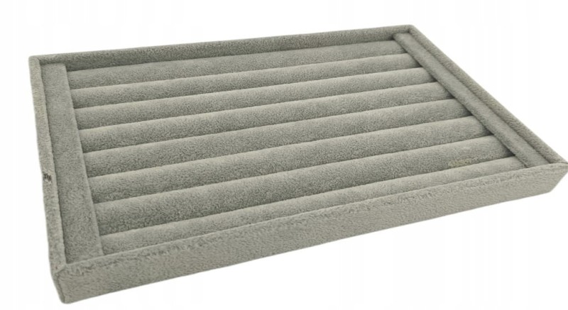 EKSPOZYTOR TACKA MAŁA NA KOLCZYKI PIERŚCIONKI BIŻUTERIĘ SZARY SZARA