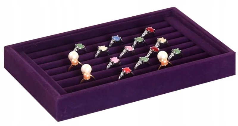 EKSPOZYTOR TACKA MAŁA NA KOLCZYKI PIERŚCIONKI BIŻUTERIĘ FIOLETOWA