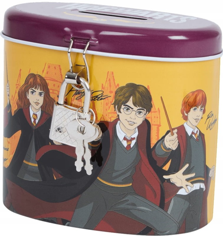 SKARBONKA DLA DZIECKA Z KŁÓDKĄ I KLUCZEM HARRY POTTER
