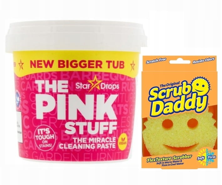 PINK STUFF UNIWERSALNA PASTA CZYSZCZĄCA 850G + GĄBKA SCRUB DADDY ORYGINAŁ