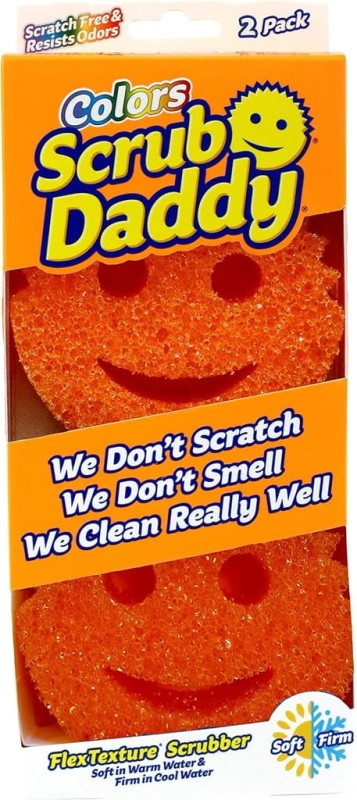 2 szt GĄBKA GĄBKI SCRUB DADDY ORYGINALNE SKROBAKI DO CZYSZCZENIA POMARAŃCZ