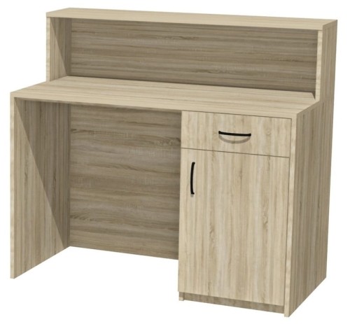 LADA SPRZEDAŻOWA SKLEPOWA RECEPCYJNA RECEPCJA BIURKO Z NADSTAWKĄ 115cm