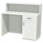 LADA SPRZEDAŻOWA SKLEPOWA RECEPCYJNA RECEPCJA BIURKO Z NADSTAWKĄ 115cm